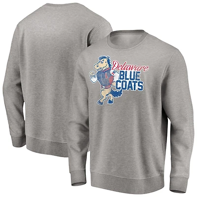 Men's Heathered Gray Delaware Blue Coats Primary Logo Pullover Sweatshirt