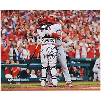 Albert Pujols and Yadier Molina St. Louis Cardinals Autographed 16" x 20" Hug Photograph