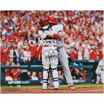 Albert Pujols and Yadier Molina St. Louis Cardinals Autographed 16" x 20" Hug Photograph