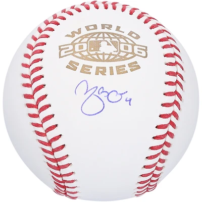 Yadier Molina St. Louis Cardinals Autographed World Series Logo Baseball