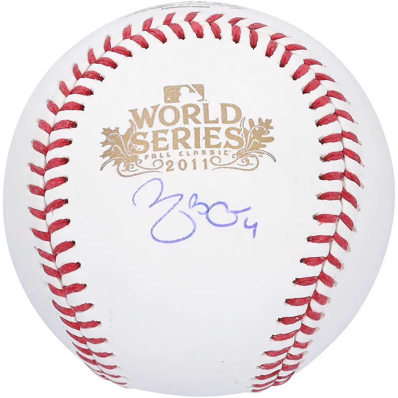Yadier Molina St. Louis Cardinals Autographed 2011 World Series Logo Baseball