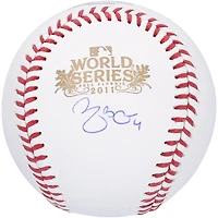 Yadier Molina St. Louis Cardinals Autographed 2011 World Series Logo Baseball
