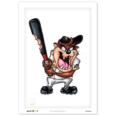 Tasmanian Devil Pittsburgh Pirates 24'' x 36'' Looney Tunes Fine Art Print