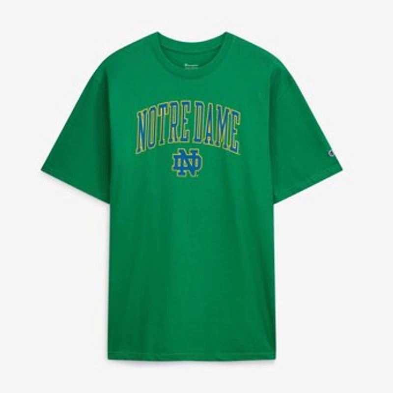 Men's Champion Green Notre Dame Fighting Irish Big & Tall Arch Over Wordmark T-Shirt