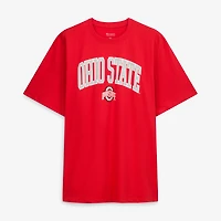 Men's Champion Scarlet Ohio State Buckeyes Big & Tall Arch Over Wordmark T-Shirt