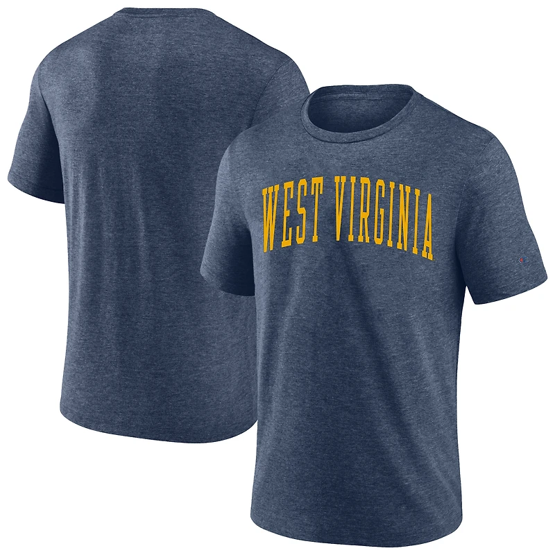 Men's Champion Navy West Virginia Mountaineers Big & Tall Arch Team Logo T-Shirt