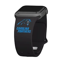 Black Carolina Panthers Silicone Apple Watch Band
