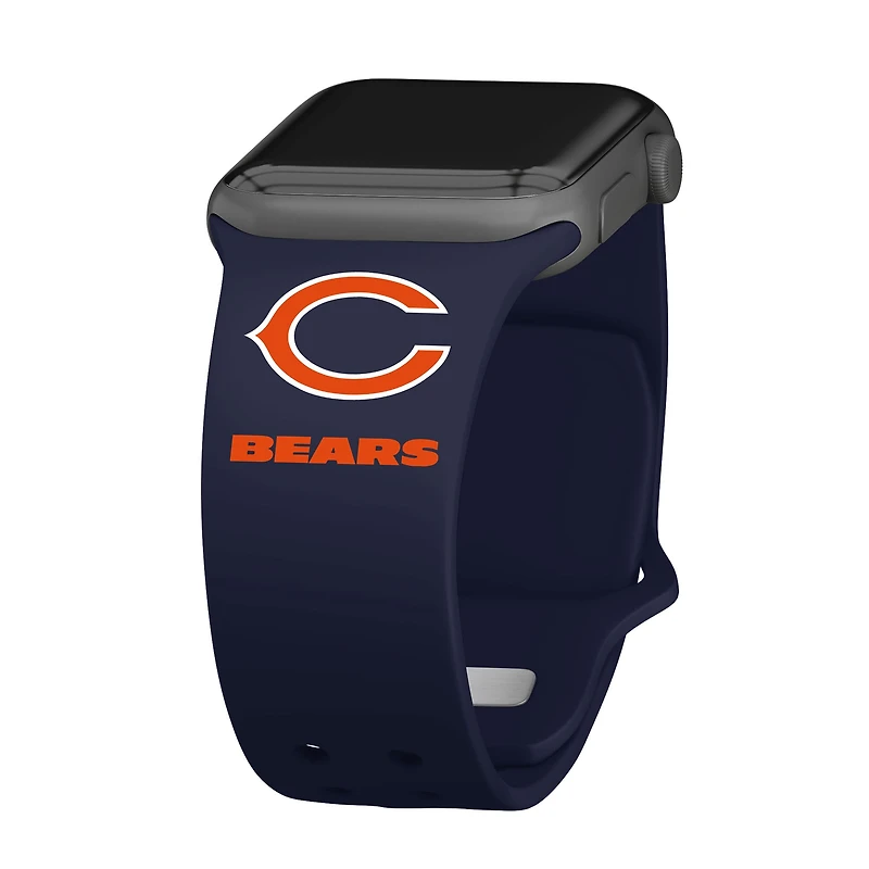 Navy Chicago Bears Silicone Apple Watch Band