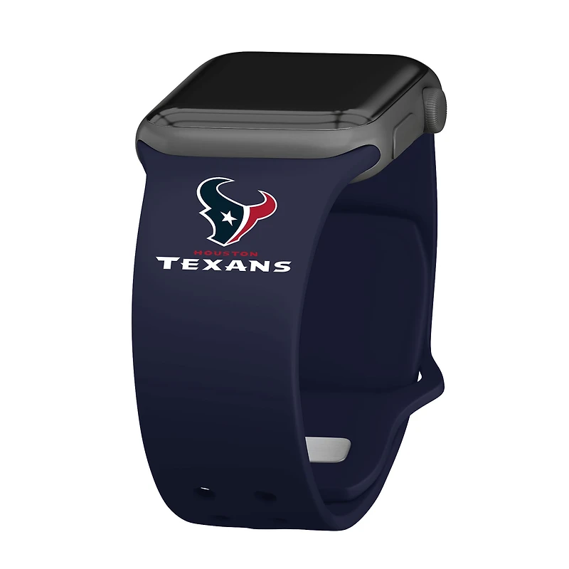 Navy Houston Texans Silicone Apple Watch Band