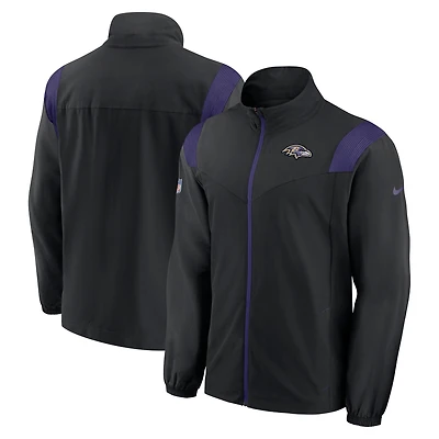 Men's Nike Black Baltimore Ravens Sideline Woven Logo Full-Zip Jacket