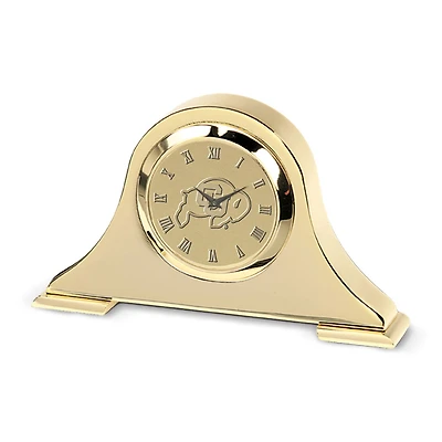 Colorado Buffaloes Gold Napoleon Desk Clock