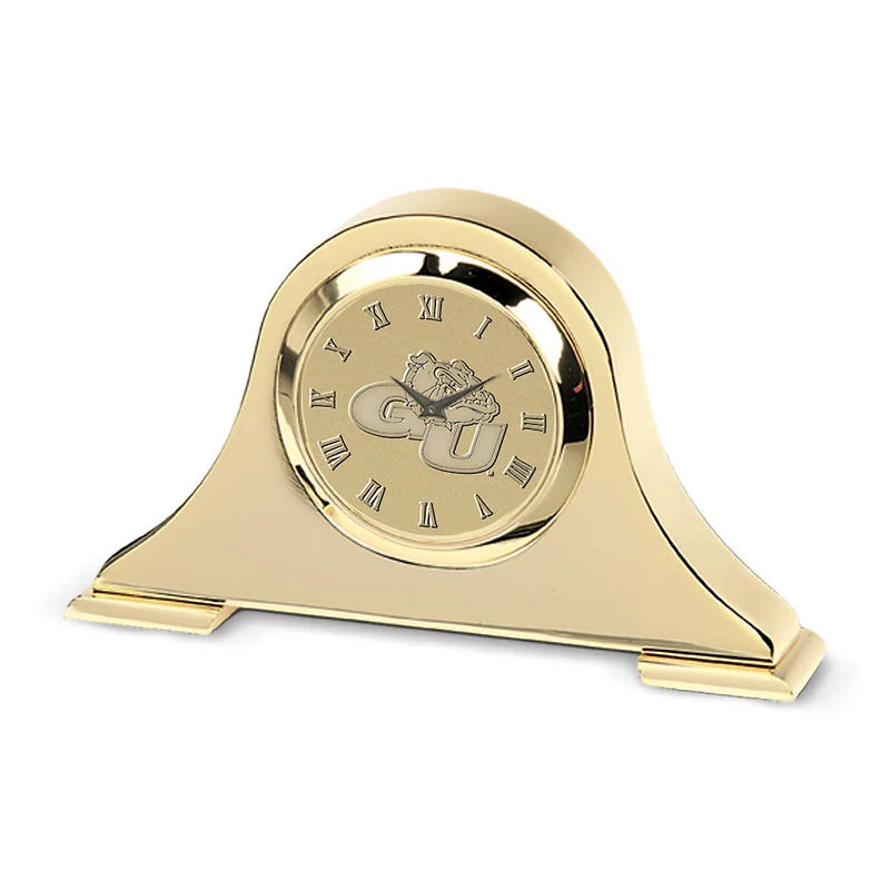 Gonzaga Bulldogs Gold Napoleon Desk Clock