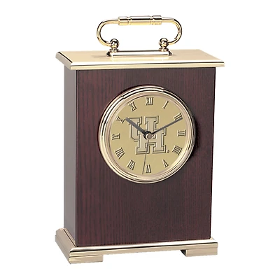 Gold Houston Cougars Carriage Clock