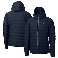 Men's Cutter & Buck  Navy Navy Midshipmen Mission Ridge Repreve Eco Insulated Puffer Full-Zip Jacket
