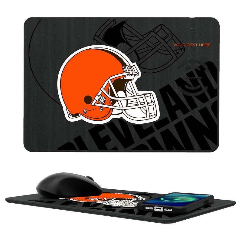 Cleveland Browns Personalized Wireless Charger & Mouse Pad
