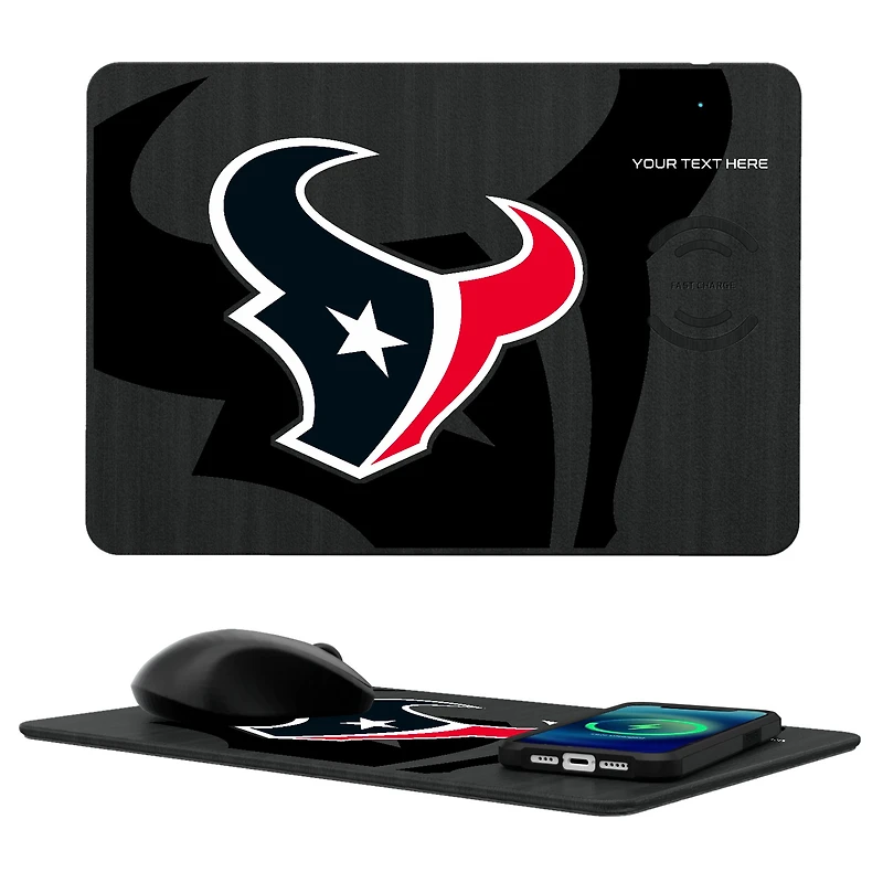 Houston Texans Personalized Wireless Charger & Mouse Pad