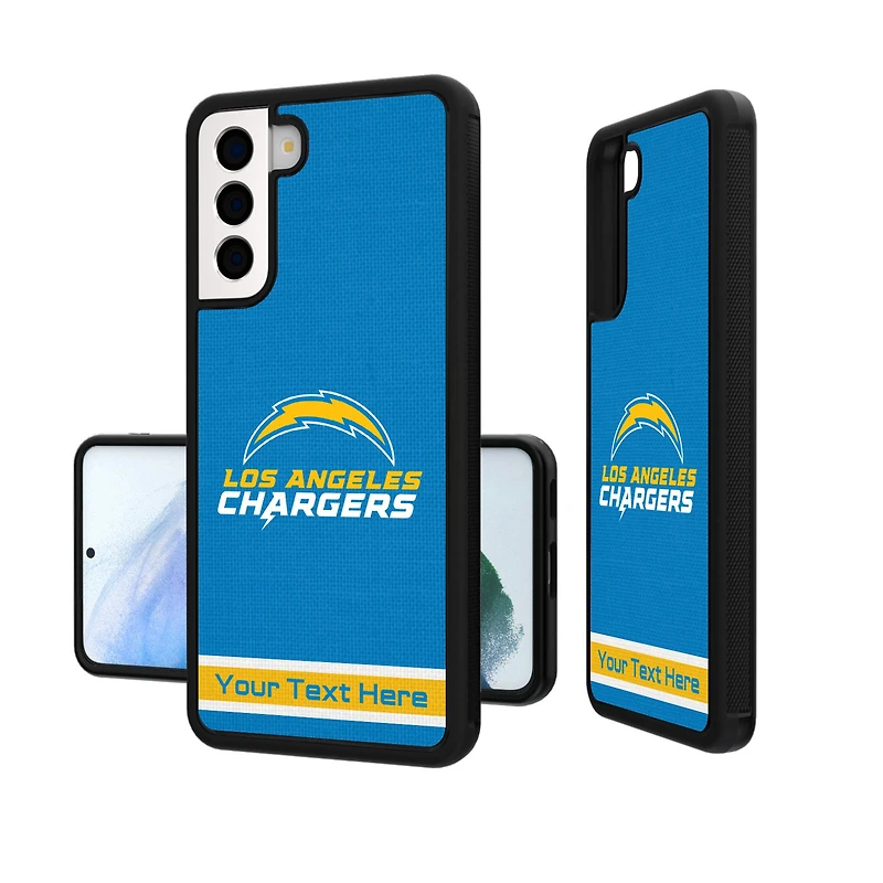 Los Angeles Chargers Personalized Stripe Design Galaxy Bump Case