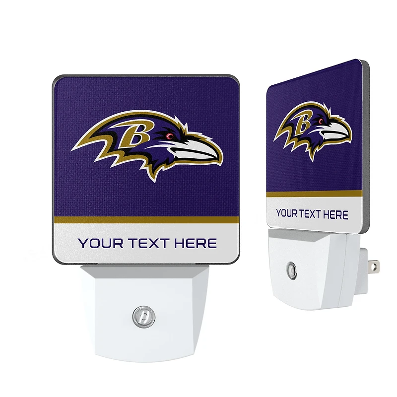 Baltimore Ravens Personalized 2-Piece Nightlight Set