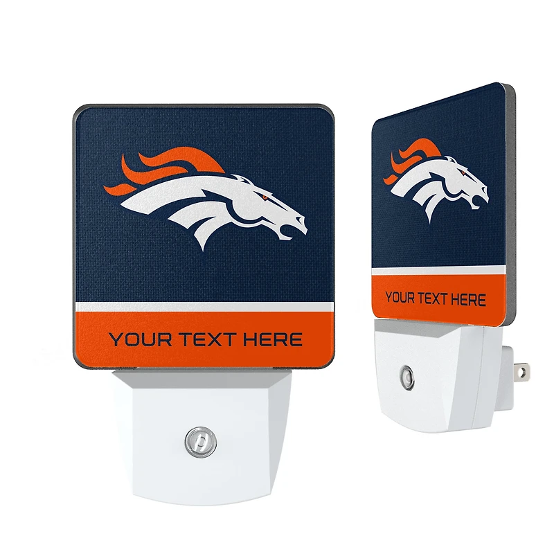 Denver Broncos Personalized 2-Piece Nightlight Set