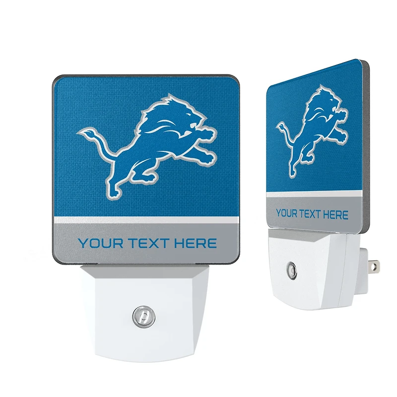 Detroit Lions Personalized 2-Piece Nightlight Set