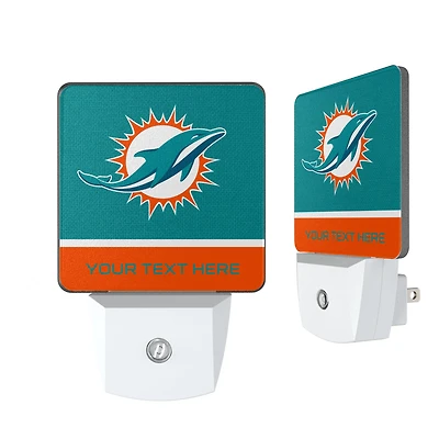 Miami Dolphins Personalized 2-Piece Nightlight Set
