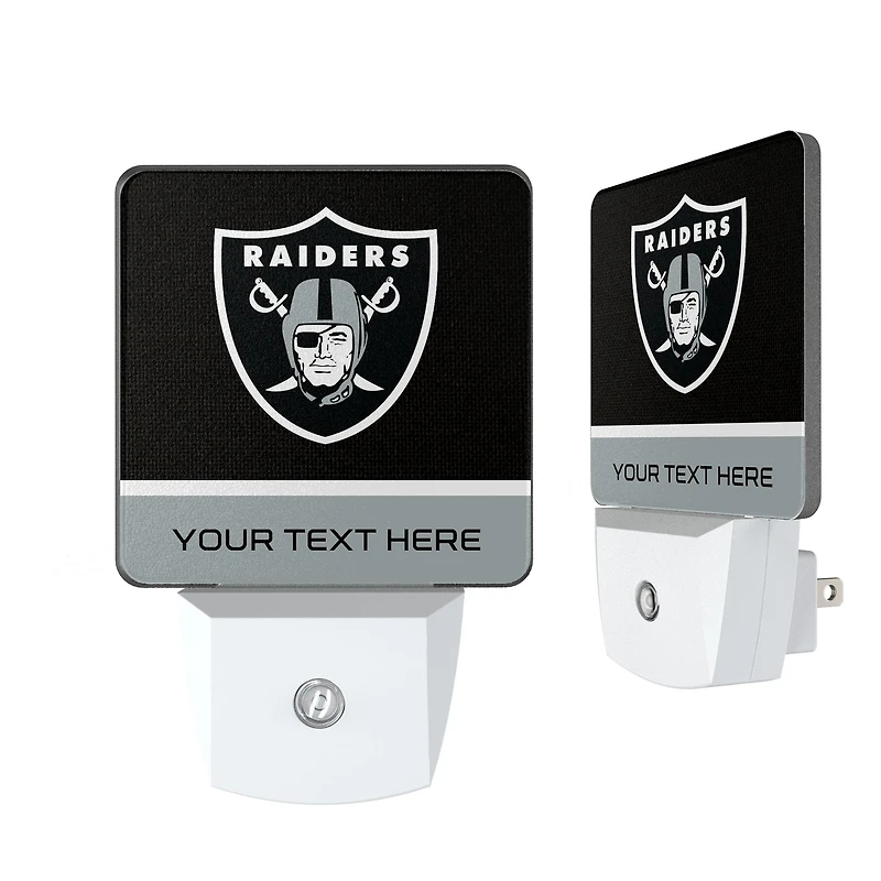 Las Vegas Raiders Personalized 2-Piece Nightlight Set