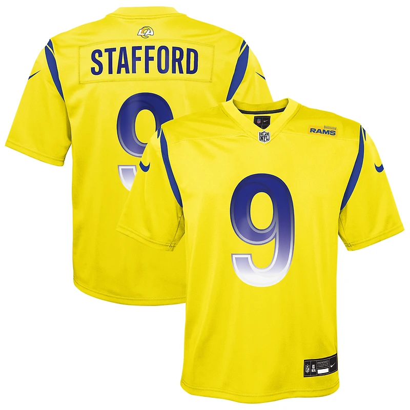 Youth Nike Matthew Stafford Gold Los Angeles Rams Inverted Game Jersey