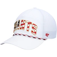 Men's '47 White San Francisco Giants Flag Flutter Hitch Snapback Hat