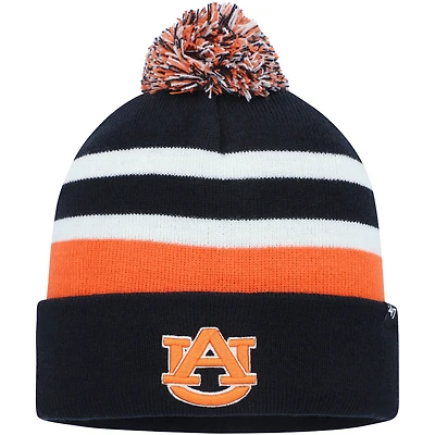 Men's '47 Navy Auburn Tigers State Line Cuffed Knit Hat with Pom