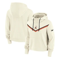 Women's Nike Cream Cleveland Browns Historic Performance Pullover Hoodie