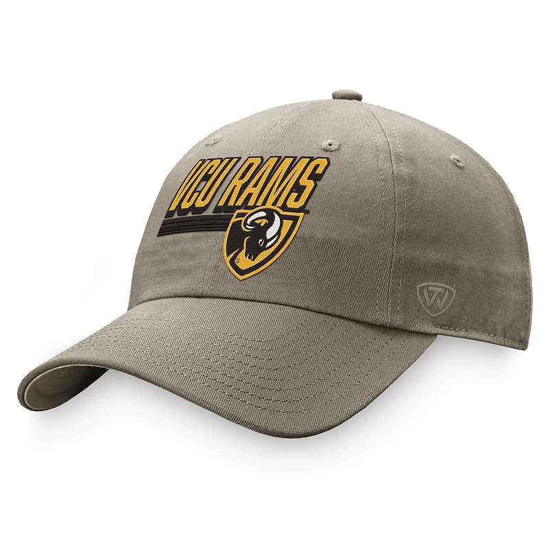 Men's Top of the World Khaki VCU Rams Slice Adjustable Hat