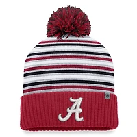 Men's Top of the World  Crimson Alabama Crimson Tide Dash Cuffed Knit Hat with Pom