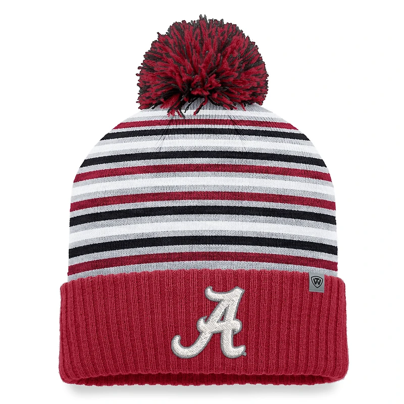 Men's Top of the World Crimson Alabama Crimson Tide Dash Cuffed Knit Hat with Pom