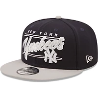 Men's New Era Navy/Gray New York Yankees Team Script 9FIFTY Adjustable Snapback Hat