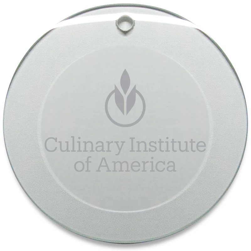 Culinary Institute of America Steels 3'' Glass Round Ornament
