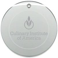 Culinary Institute of America Steels 3'' Glass Round Ornament
