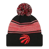 Men's New Era Black Toronto Raptors Chilled Cuffed Knit Hat with Pom