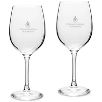 Culinary Institute of America Steels 16oz. 2-Piece Traditional White Wine Glass Set
