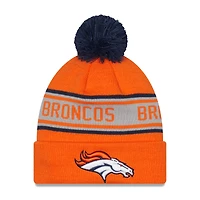 Men's New Era Orange Denver Broncos  Repeat Cuffed Knit Hat with Pom