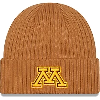 Men's New Era Light Brown Minnesota Golden Gophers Core Classic Cuffed Knit Hat