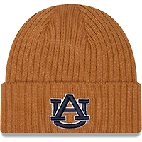Men's New Era Light Brown Auburn Tigers Core Classic Cuffed Knit Hat