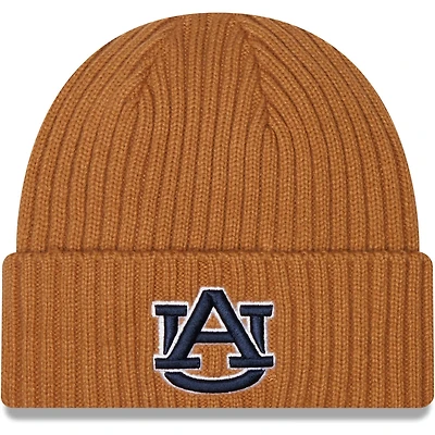 Men's New Era Light Brown Auburn Tigers Core Classic Cuffed Knit Hat