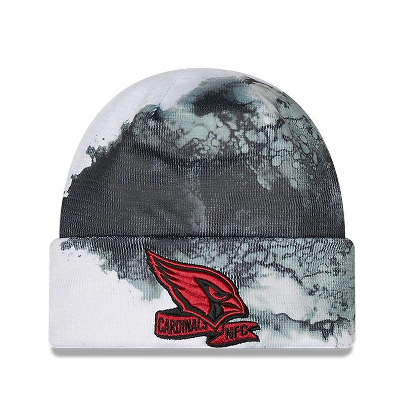 Men's New Era Black Arizona Cardinals 2022 Sideline Ink Dye Tonal Cuffed Knit Hat
