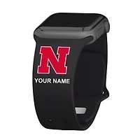 Nebraska Huskers Personalized Silicone Apple Watch Band