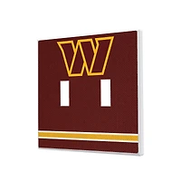 Washington Commanders Stripe Double Toggle Light Switch Plate