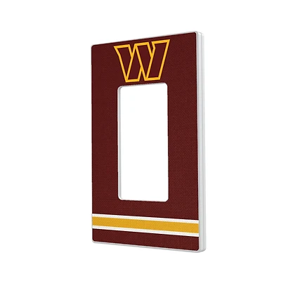Washington Commanders Stripe Single Rocker Light Switch Plate