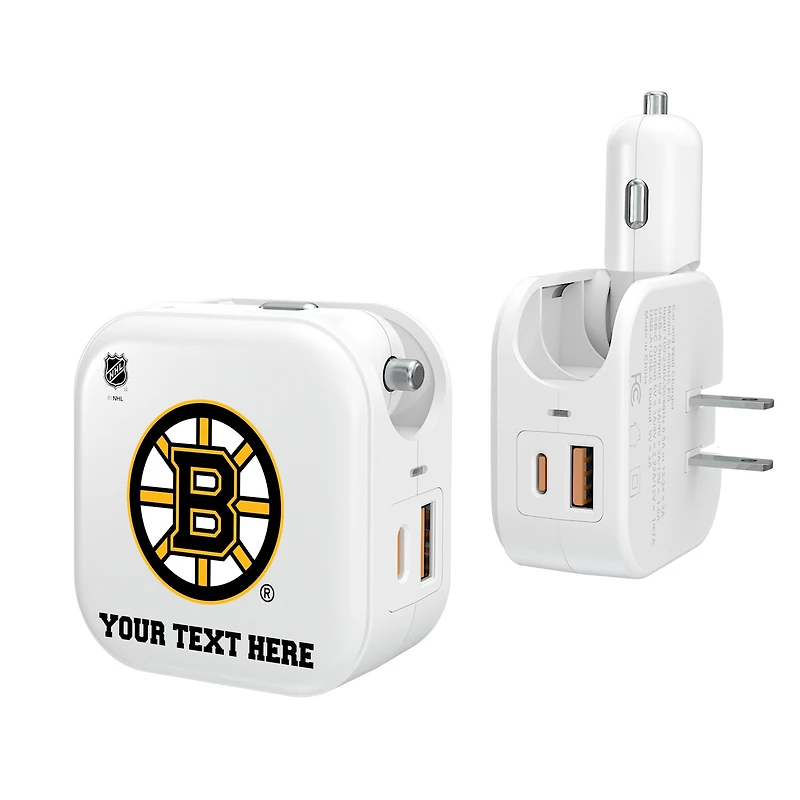 Boston Bruins Personalized 2-In-1 USB Charger