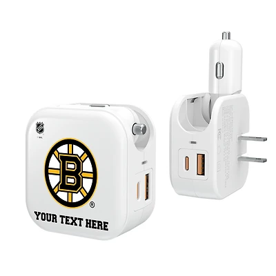 Boston Bruins Personalized 2-In-1 USB Charger