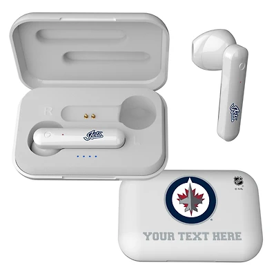 Winnipeg Jets Personalized Insignia Design Wireless Earbuds