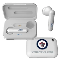 Winnipeg Jets Personalized Insignia Design Wireless Earbuds